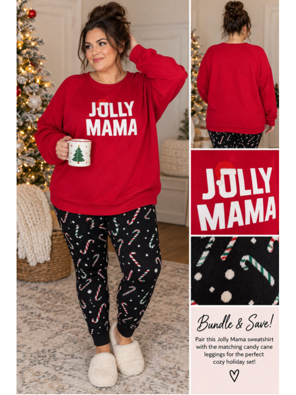 Torrid Jolly Mama Christmas Sweatshirt Size 2 2X Red Holiday Santa